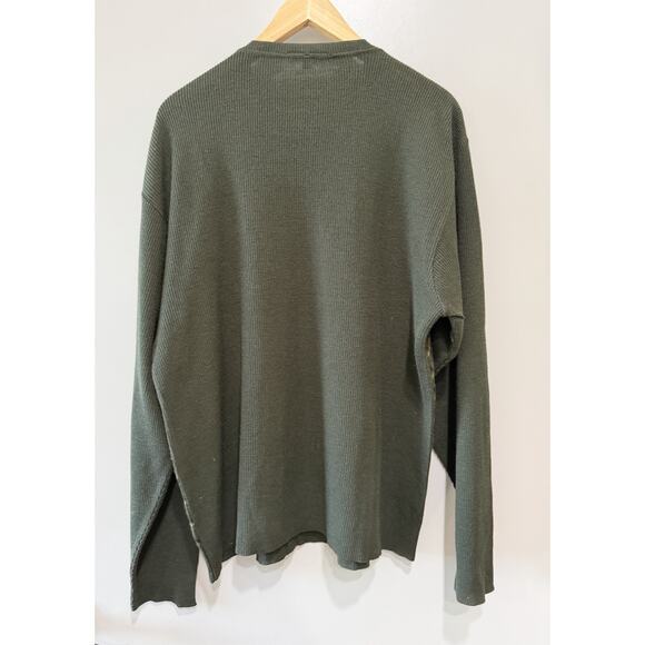 Fiji Mens Sweater Large Olive green Plaid Made In Italy Relaxed soft Size L - Picture 3 of 7